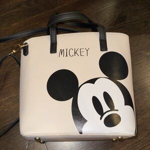 Mickey Mouse Cream and Black Tote Bag